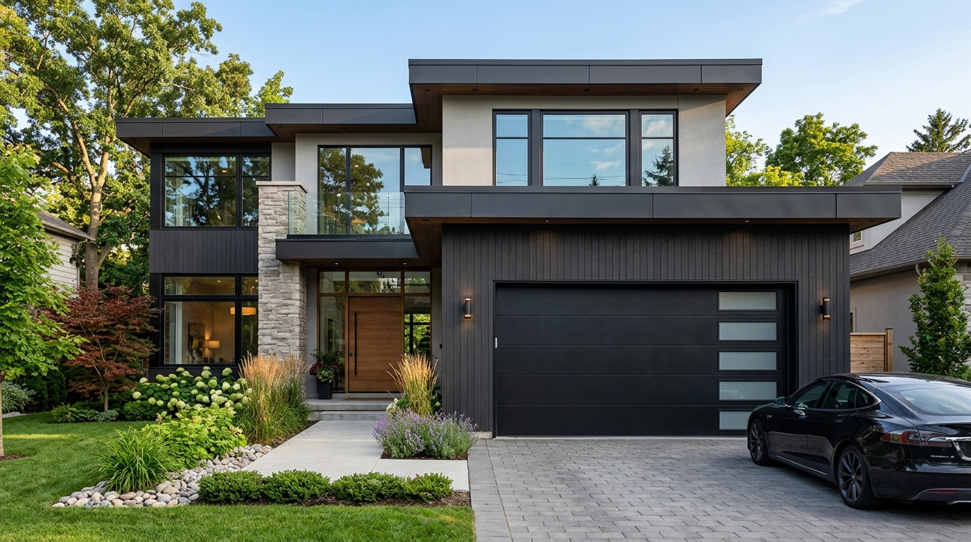 Modern Insulated Garage Door Installation