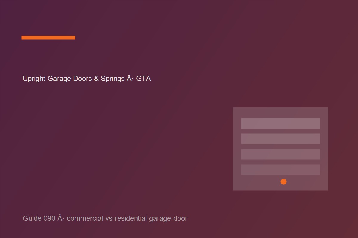 Garage door inspection illustrating commercial vs. residential garage door at a GTA home.