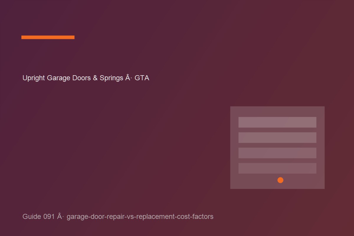 Garage door inspection illustrating garage door repair vs. replacement cost factors at a GTA home.