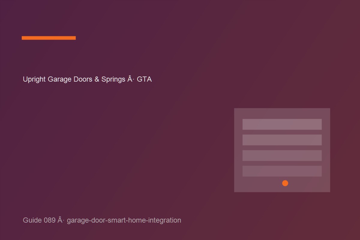 Garage door inspection illustrating garage door smart home integration at a GTA home.