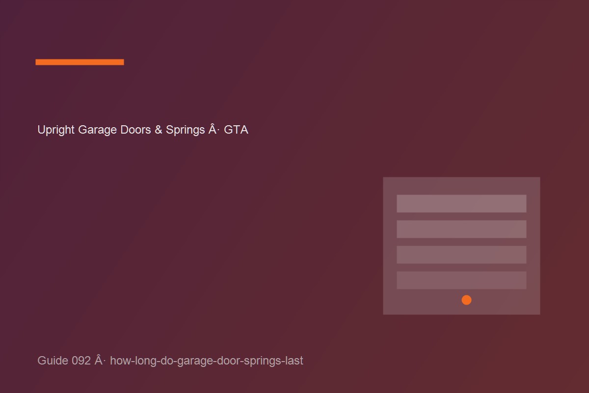 Garage door inspection illustrating how long do garage door springs last at a GTA home.