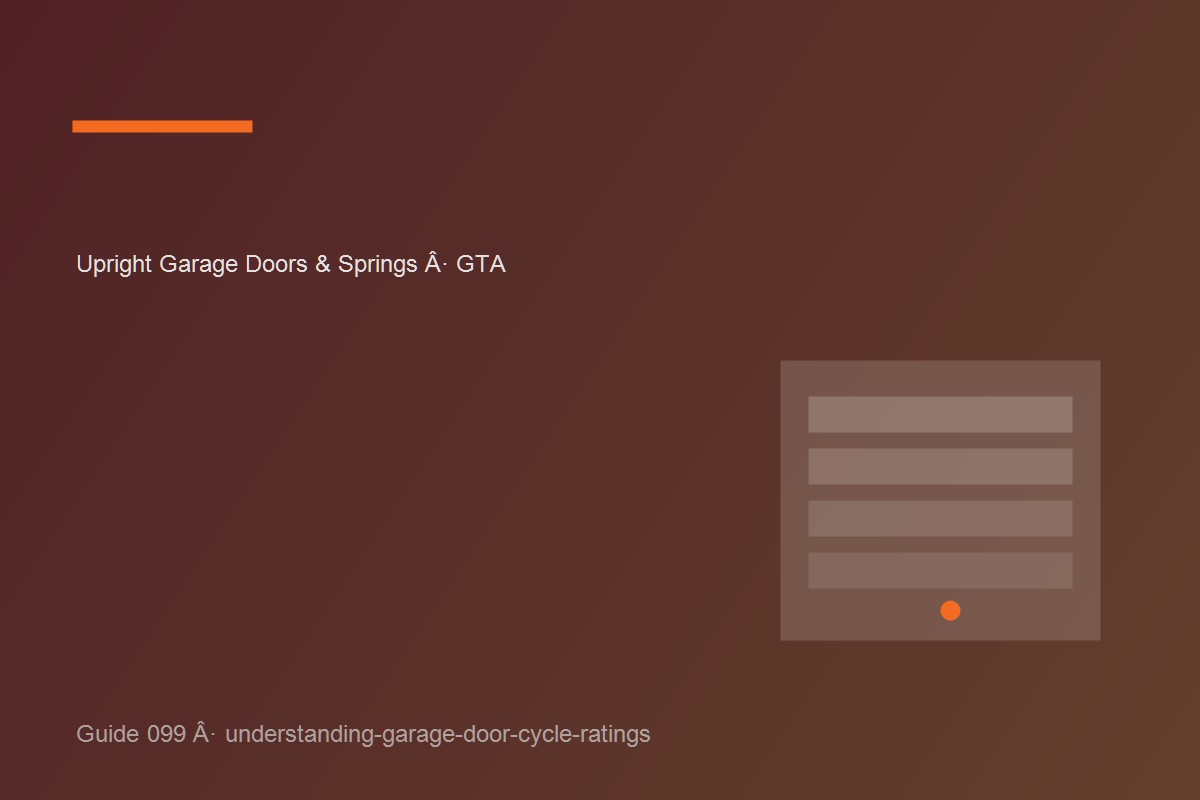 Garage door inspection illustrating understanding garage door cycle ratings at a GTA home.