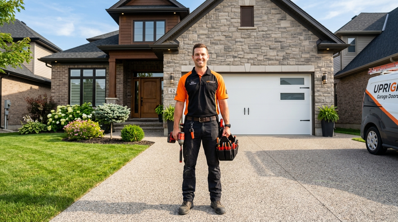Upright Garage Doors technician providing professional service