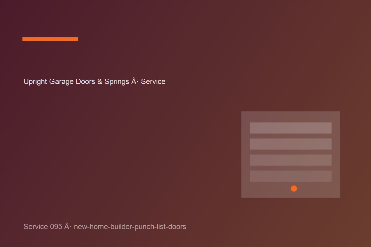 New Home Builder Punch List Doors work on a garage door in Brampton