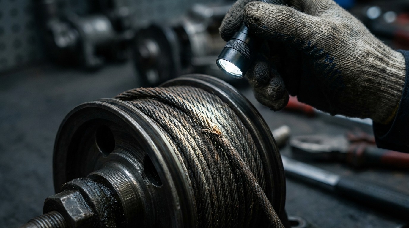 Closeup macro image of technician inspecting garag 33b958bc8f